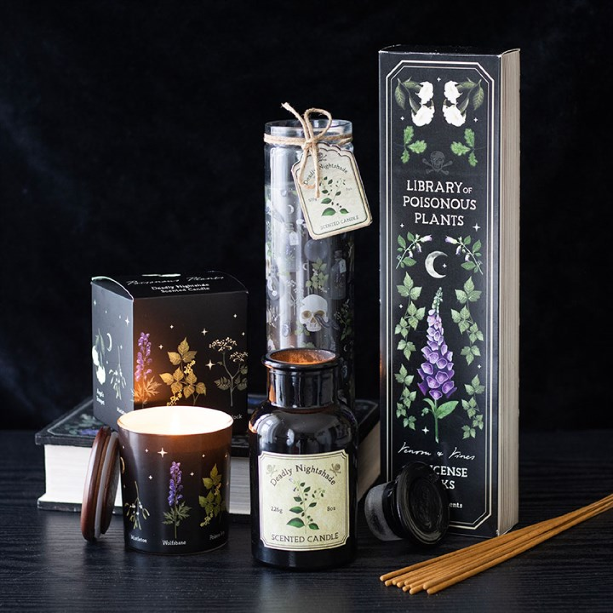 Set of 4 Poisonous Plants Incense Stick Packs