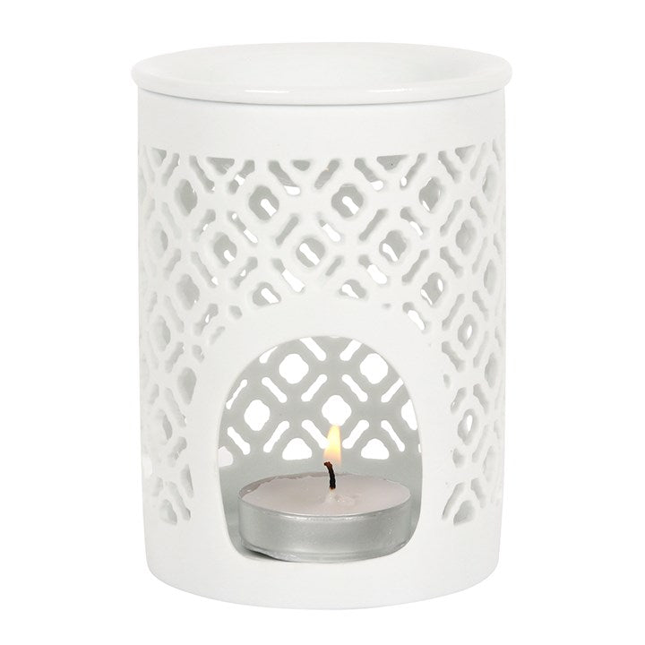 Matte Lattice Cut Oil Burner