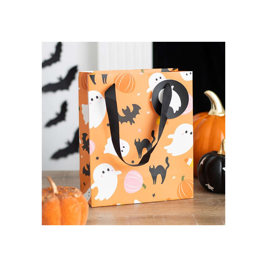 23cm Sweet and Spooky Ghost Print Gift Bag
