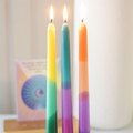 Set of 3 Dipped Aura Energy Taper Candles