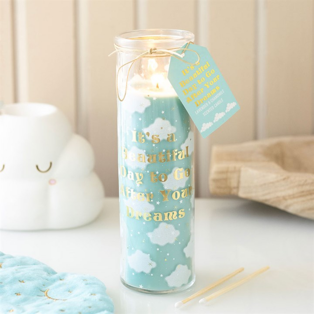 Cloud Print Lavender & Chamomile Tube Candle